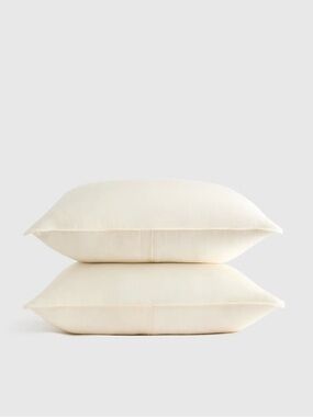 Quince Ivory Bamboo Sham Set, Standard, 20" x 26", NWOT